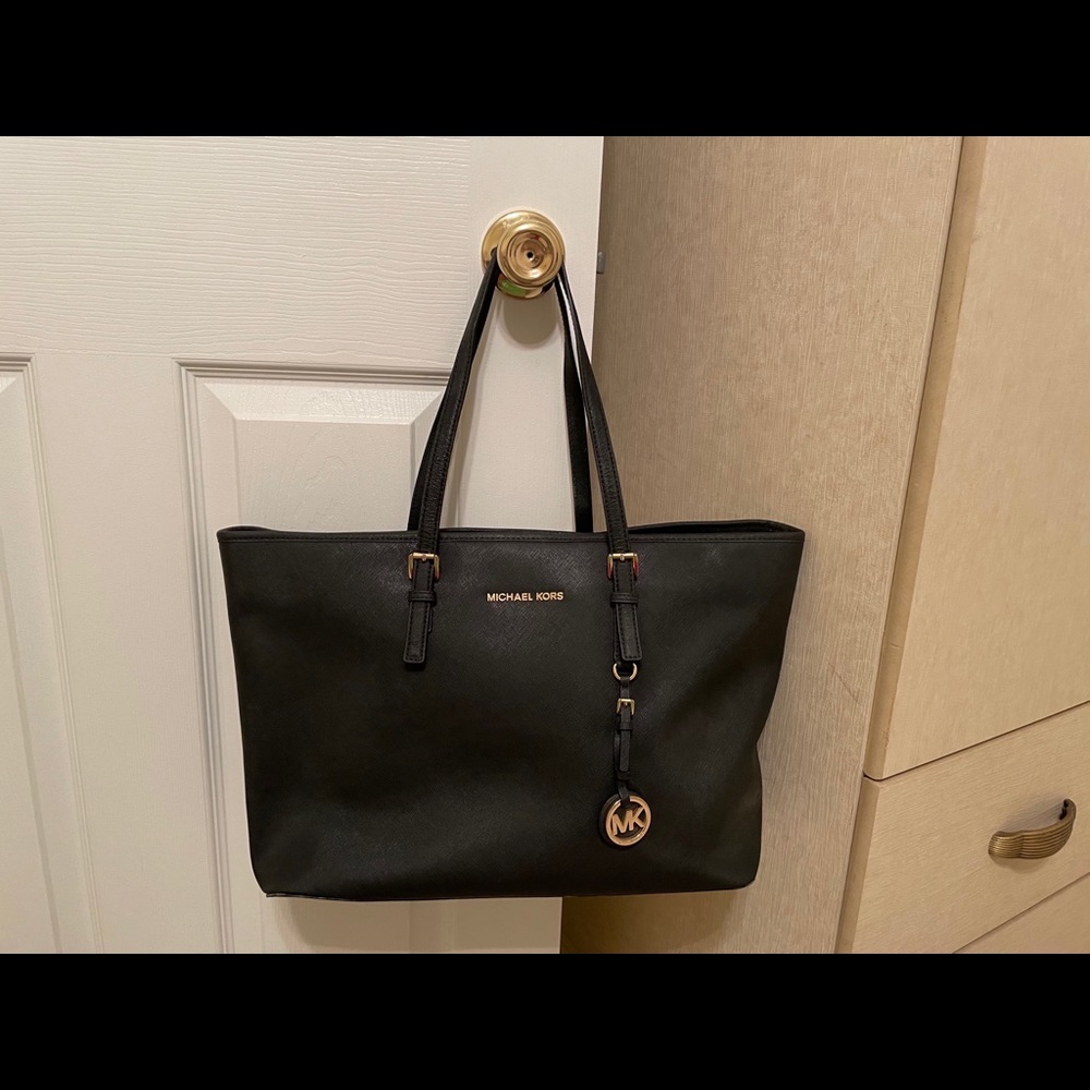 Michael Kors black tote.